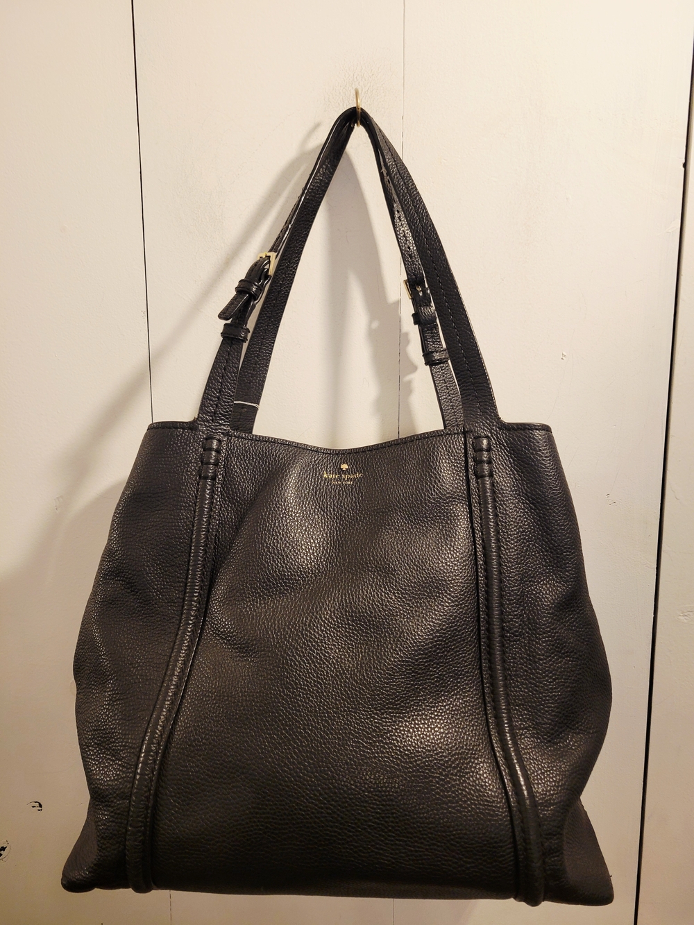 Kate Spade Black Pebbled Leather Tote Bag